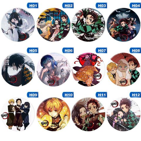 Anime Demon Slayer Kimetsu No Yaiba Brooches Kamado Tanjirou Cosplay  Cartoon Collect Backpacks Bags Badges Button Brooch Pins