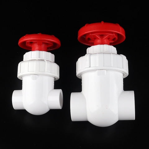 1pc 20/25/32/40/50/63mm UPVC Gate Valve Garden Irrigation Aquarium Precision Flow Control Sluice Hand Wheel Switch Valve ► Photo 1/6