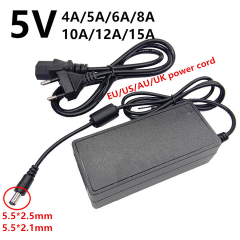 5V 5 volt universal AC to DC led Power Adapter Supply 220v to 5 V 5V 4A 5A 6A 8A 10A 12A 15A ac/dc adaptador adaptor switching ► Photo 1/6