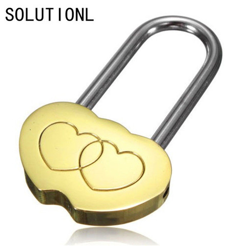 Hot Sale Padlock Love Lock Engraved Double Heart Valentines Anniversary Day Gifts Couple Christmas Gift without key ► Photo 1/1