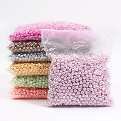 2000Pcs White Half Round Pearls Nail Beads for Crafts Multi Sizes