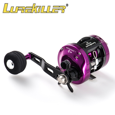 Lurekiller Full Metal slow jigging fishing reel  6.0:1 Speed ratio 12kgs Drag 6+1 BB Saltwater Boat Reel 320G ► Photo 1/6