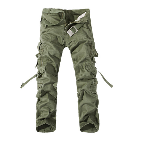 Men Cargo Pants 2022 Mens Cotton ArmyGreen Khaki Pants Male Military Overall Outdoors Tactical Pants Trousers Pantalon Hombre ► Photo 1/6