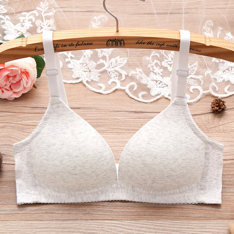 Pure cotton thin girls bra without steel ring underwear sexy gathered adjustment comfortable student bra 12-16Y Youth Breast Bra ► Photo 1/6
