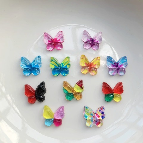 40pcs of flower angel butterfly Nail art rhinestone non-thermal restoration flat back acrylic nail stone 3D nail art decoration ► Photo 1/6