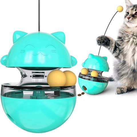 Funny Tumbler Cat Toy With Cat Stick Treat Leaking Toy for Cats Kitten Self-Playing Puzzle Interactive Cat Toys Pet Products ► Photo 1/6