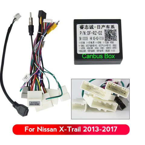 MEKEDE car gps multimedia cable Harness For Nissan X-TRAIL Teana/Sylphy/Tiida power cable/canbus box Adapter ► Photo 1/3