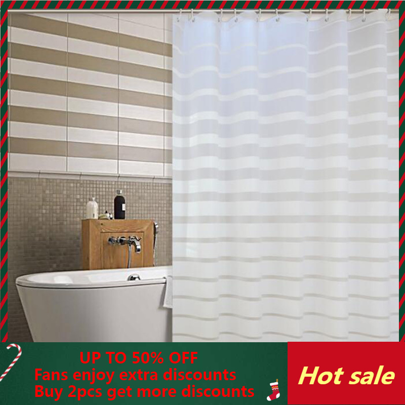 Mildew Proof Bathtub Curtains PEVA Thicken Shower Curtain Bathroom Screens 