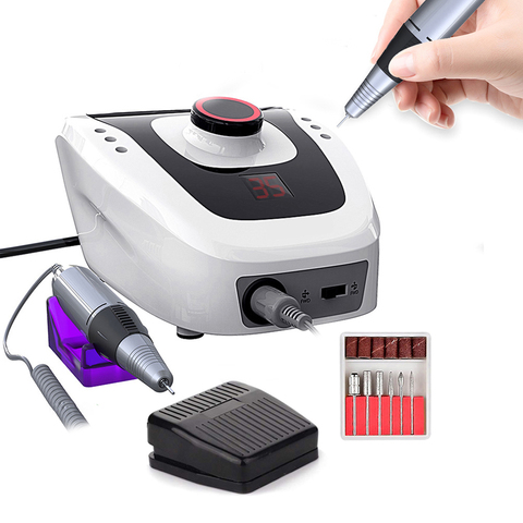 35000/20000 RPM Electric Nail Drill Machine Apparatus for Manicure Pedicure with Cutter Nail Art Kit Nail Tool ► Photo 1/6