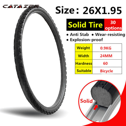 26er 26*1.95 Bicycle Solid Wear-resistant Airless Tire Anti Stab Riding MTB Road Bike Tyre 26 Inch non-Inflatable Tires ► Photo 1/4