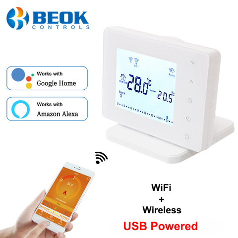 Beok Wireless or Wifi Smart Thermostat Regulator Gas Boiler Heating Temperature Controller ► Photo 1/6
