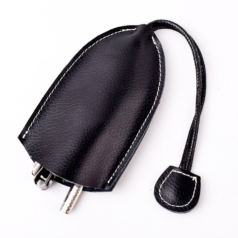 2022 Simple New Pull-style Car Key chain Bag Key Wallets Housekeeper Holder Case Keys Organizer Pouch Genuine Leather ► Photo 1/6