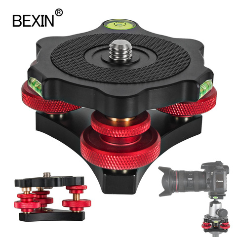 Tripod Speedy Leveling Base Leveler Adjusting Base Panning Level Plate With Bubble Level For Canon Nikon DSLR Camera Tripod ► Photo 1/6