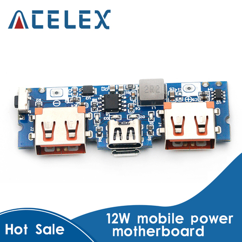 Lithium Battery Charger Board LED Dual USB 5V 2.4A Micro/Type-C USB Mobile Power Bank 18650 Charging Module ► Photo 1/6