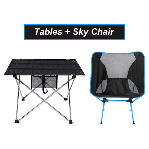 Outdoor Foldable Table Portable Camping Furniture Ultralight Aluminium Computer Bed Tables  Climbing Hiking Picnic Folding Chair ► Photo 1/6