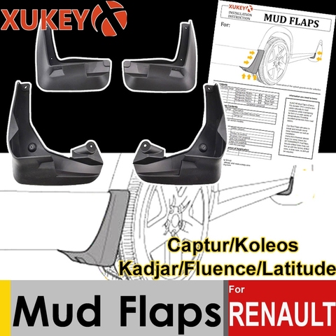 Set Car Mud Flaps For Renault Captur Koleos 1 2 Kadjar Fluence Latitude Mudflaps Splash Guards Mud Flap Mudguards Fender Styling ► Photo 1/1