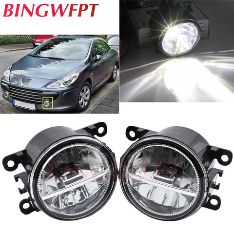 2pcs/lot High bright LED Fog Lights H11 12V Fog Lamp Assembly Halogen lamps For Peugeot 207 307 407 607 3008 SW CC VAN 2000-2013 ► Photo 1/6