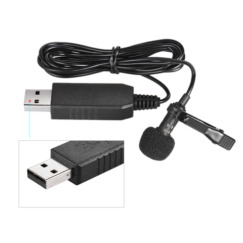 150cm microphone Portable mini Condenser microphone Clip-on Omni-Directional Stereo USB Mic Microphone for PC Computer ► Photo 1/6