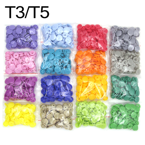 20Sets T3/T5 Round Snap Button KAM Plastic Buttons For Chirldren Folder Dark Buckle Press Studs Crafts Button DIY Baby Clothes ► Photo 1/6
