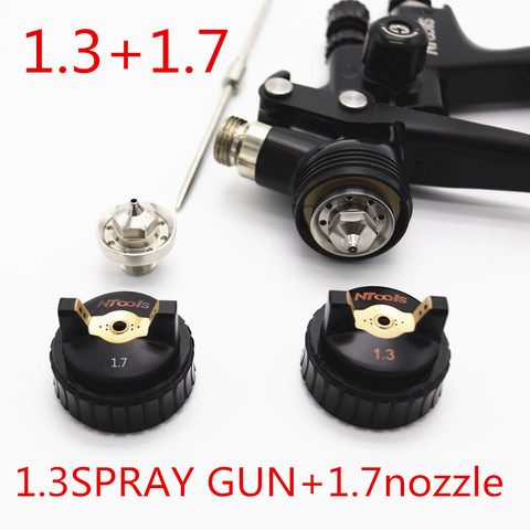 High Quality Spray Gun 1.3/1.7mm nozzle car repair paint spray gun, for spray painting car Aerogra fo paint spray gun ► Photo 1/6