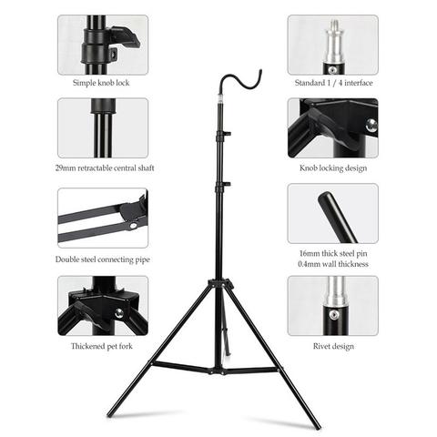 2m Light Stand folding Adjustable 4-Section Lightweight AluminiumTripod Support for outdoor camping Studio photos ► Photo 1/6