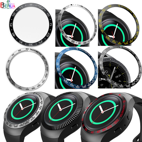 Stainless Steel watch Cover For Samsung Gear sport Dial Bezel Ring case Adhesive Cover AntiScratch For Samsung Gear S2 SM-R720 ► Photo 1/6