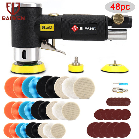 2'' 3'' Mini Orbital Air Sander Right Angle Pneumatic Polisher Machine & Polishing Sponge Pads for Auto Body Waxing Buffing Kits ► Photo 1/6