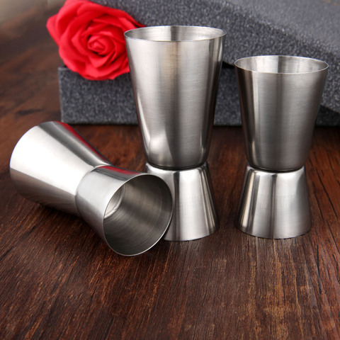 15/30 20/40 25/50ml Stainless Steel Measuring Cups Party Wine Cocktail Shaker Double Tone Jigger Shot Drinks Rectification Mixed ► Photo 1/6