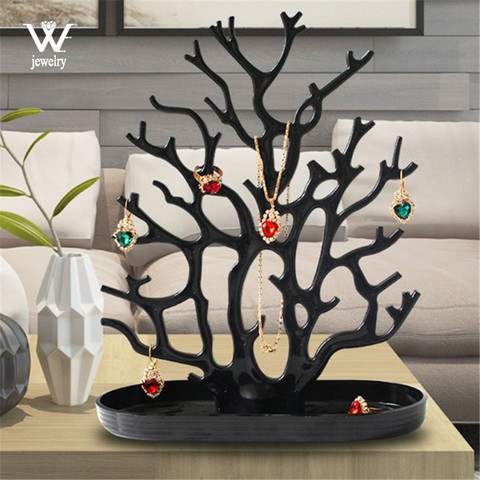 WE Black White Coral Earrings Necklace Ring Pendant Bracelet Jewelry Cases&Display Stand Tray Tree Storage jewelry Women Gifts ► Photo 1/5