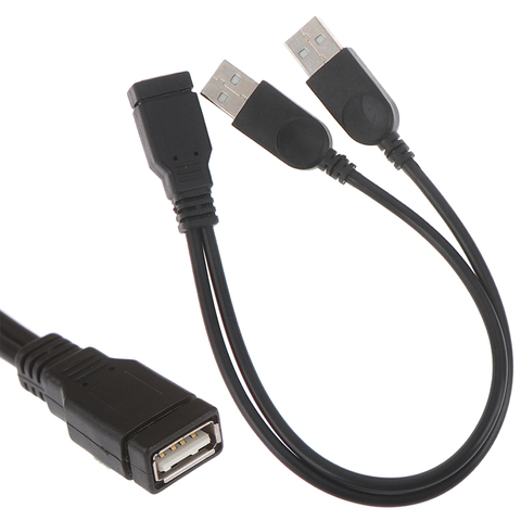 USB 2.0 female to usb 2 male cable usb double splitter cable power extension cable ► Photo 1/6