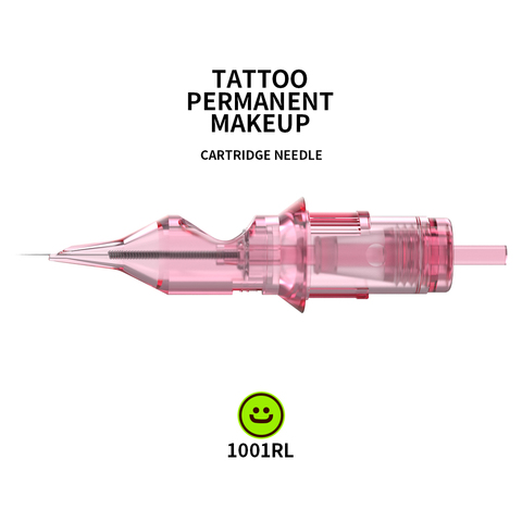 100 PCS/Lot Quelle Tattoo Makeup Cartridge for Tattoos Pen Gun Machines Disposable 0.30MM Pink Sterilized Safe Single Needles ► Photo 1/5