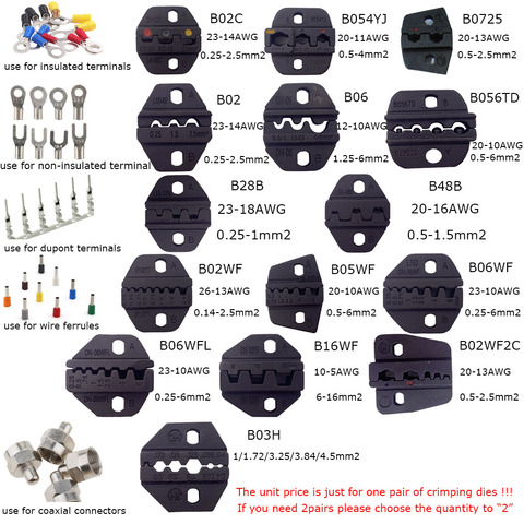 1 pair Crimping die sets jaw,Crimping dies HS,DN,L series crimping tool and DN-K02C mini replaceable crimping dies set ► Photo 1/3