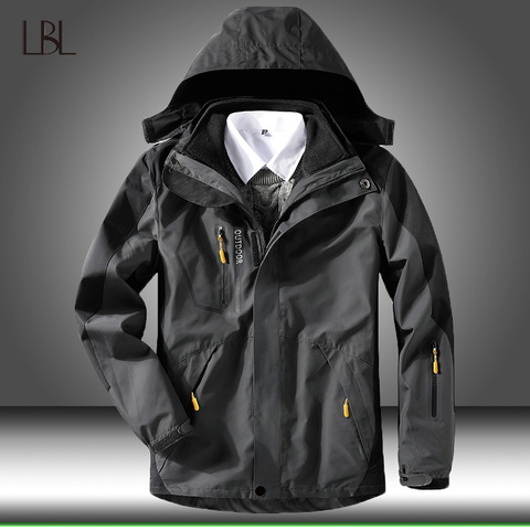 Winter Softshell Jacket Men's Windproof Jackets Outdoor Mountain Hiking Trekking Jacket Men Warm Waterproof Windbreaker Coats ► Photo 1/6