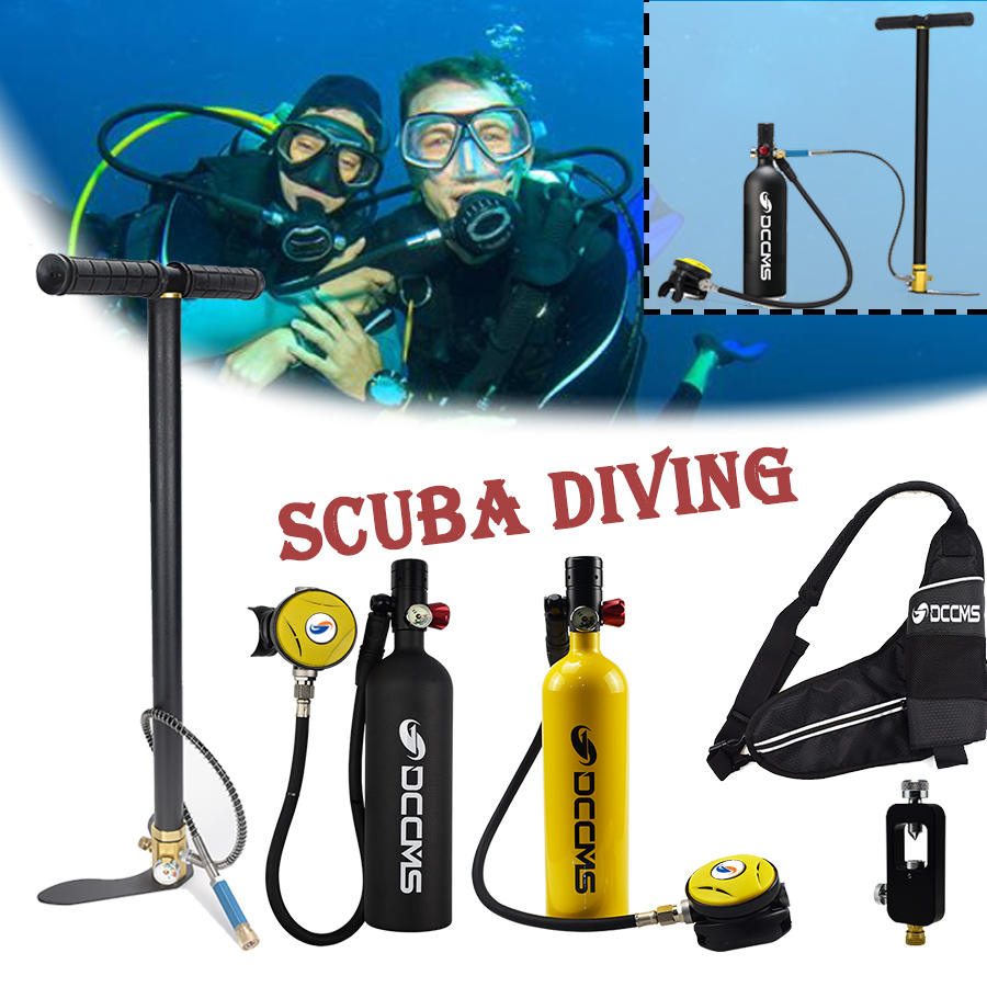 SMACO S400 Mini Diving Air Tank Scuba Cylinder Oxygen Tank Breathing Kit 6-in1 
