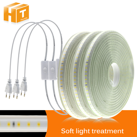 High Brightness 220V 120leds/m LED Strip Soft Lighting Not Dazzling Flexible LED Light Safety Waterproof Outdoor Use LED Strip ► Photo 1/6