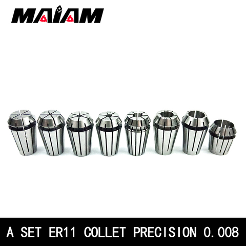 a set er11 collet precision 0.008 er11 chuck 1-7mm 1.5mm 2.5mm 3.5mm 4.5mm 5.5mm 3.175mm ER collet chuck for CNC Tool and holder ► Photo 1/6