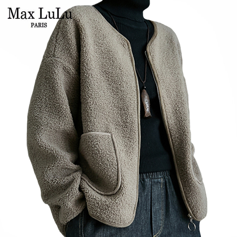 Max LuLu Winter New Korean Luxury Brand Ladies Loose Faux Fur Coats Womens Vintage Casual Jackets Female Warm Oversized Clothes ► Photo 1/6