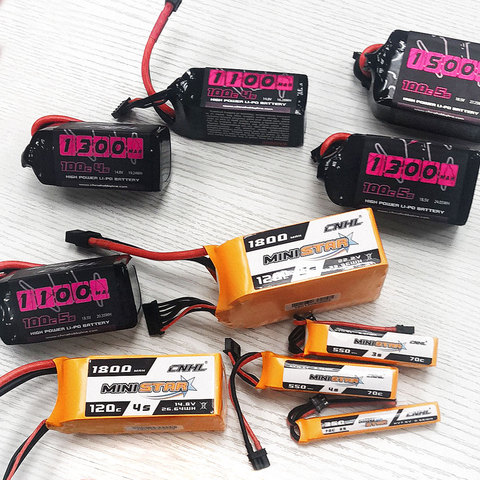 CNHL FPV Lipo Battery 2S 3S 4S 5S 6S 7.4v 11.1v 14.8v 18.5v 22.2v 1000mah 1200mah 1250mah 1300mah 1500mah 1800mah 70c 100c 120c ► Photo 1/6