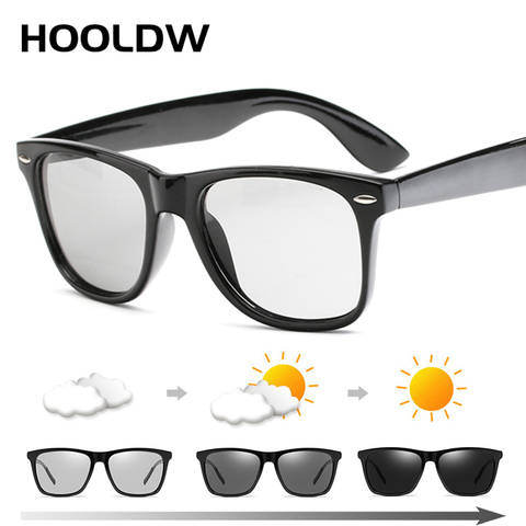 HOOLDW Photochromic Sunglasses Women Men Driving Anti-glare Goggle Polarized Sun glasses Chameleon Glasses Change Color Eyewear ► Photo 1/6