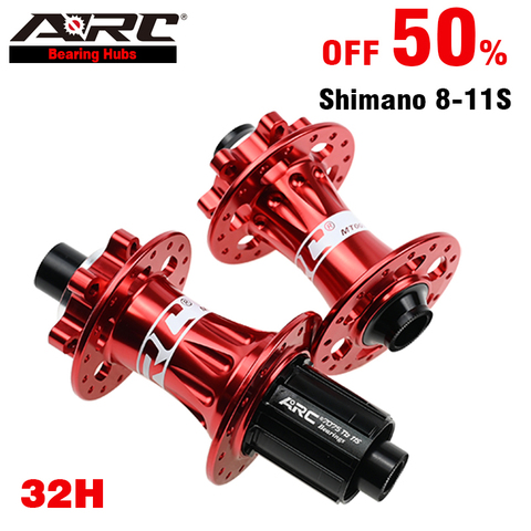 ARC Hub 4 Bearings J-BEND MTB Mountain Bike Hub 32 Holes Aluminum Hub 4 Pawls 48 Clicks Disc Brake Bicycle Hubs Shimano 8-11 V ► Photo 1/6