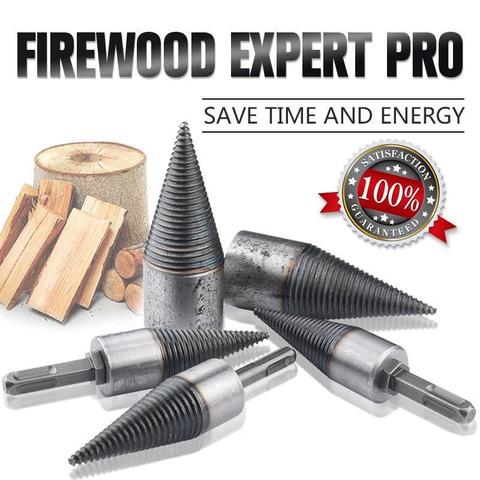 Firewood Split Drill HSS Firewood Splitter Drill Bit Round/Hex/Triangle Shank Wood Split Cone Drill Bit Woodworking Tools ► Photo 1/6