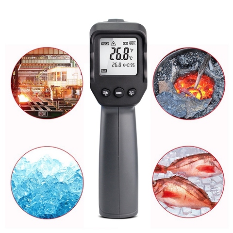 Laser Thermometer Digital Pyrometer Infrared Thermometer -50~1600 Degree Non-contact Double Laser Non-contact Laser Thermometer ► Photo 1/6