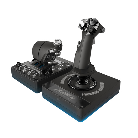 Logitech X56 H.O.T.A.S. RGB THROTTLE AND STICK CONTROLLER Flight Simulator Controller ► Photo 1/1