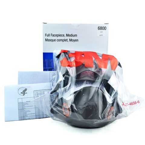 6800 Painting Spray Gas Mask Organic Vapors Safety Reusable Full Face Mask Respirator Grey Medium ► Photo 1/6