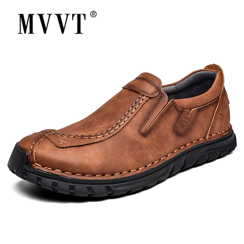 2022 Autumn Casual Leather Shoes Men Comfortable Outdoor Leather Men Shoes Breathable Flats Shoe Hot Sale Moccasins Loafers ► Photo 1/6