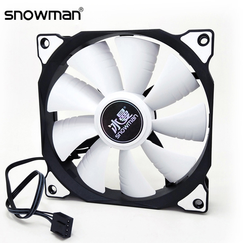 SNOWMAN PWM 4 Pin 120mm Computer Case Fan Silent 12CM Fan CPU Cooling RGB Quiet PC Cooler Fan Case Fans 12V DC Adjust Fan Speed ► Photo 1/6