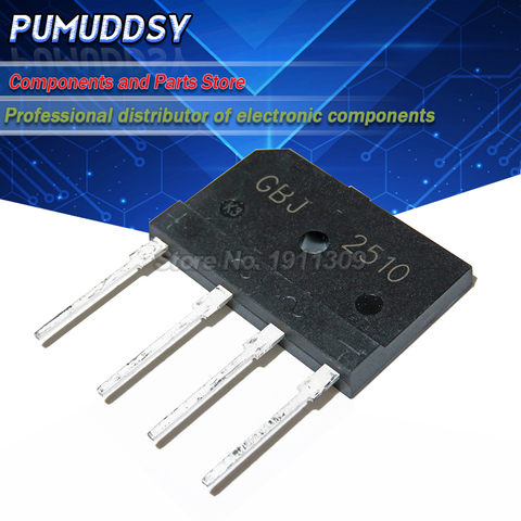 5PCS KBJ2510 GBJ2510 ZIP4 25A 1000V BRIDGE RECTIFIER new and original IC ► Photo 1/1