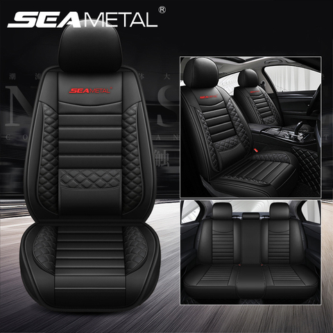 Quality Leather Car Seat Covers Front and Rear Split Bench Protection Easy to Install Universal Fit for Auto Truck Van SUV ► Photo 1/6