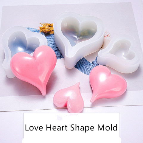 Clear Love Heart Shape Silicone Resin Liquid Mold New Crystal Cake Molds DIY Candle Making Tool Heart Soap Mold ► Photo 1/5