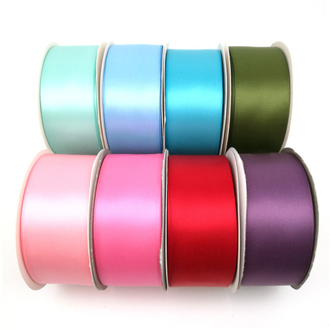 (25 Yards) 38mm Double Face Satin Ribbon Tape 100% Polyester Double Sided Ribbon High Quality Wedding DIY Crafts Bows Making ► Photo 1/6